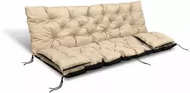 Aio Factory Sodo pagalvėlė 120x60x50 cm + 2 pagalvėlės sūpynėms, vandeniui atsparios, smėlio spalvos
