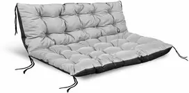 Aio Factory Sodo pagalvėlių komplektas 120/80 cm + 120/40 cm, vandeniui atsparus palečių suoliukas, šviesiai pilkas