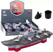 Lean Toys Žaislinis karo laivas su vandens pylimo funkcija, 29.5x9.5x8 cm