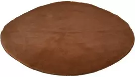 Home Styling Collection Apvalus svetainės kilimas iš minkšto dirbtinio kailio, Ø 80 cm