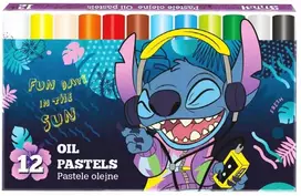 Aliejinės kreidelės Stitch, 12 spalvų