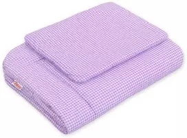 Bobono Patalynės komplektas kūdikiui violetinė languota 75x100cm Newborn