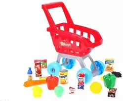 Žaislinis pirkinių vežimėlis su pirkiniais "SuperMarket"