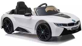 Lean Cars Baltas elektrinis automobilis vaikams BMW i8 Coupe