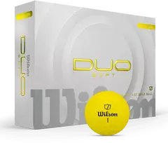 Wilson – DUO minkštas golfo kamuolys – geltonas – 12 kamuolių
