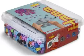 Hama Beads Hama – Maxi karoliukai ir smeigtukų plokštelė kibire – dramblys (388753)