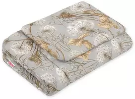 Bobono Kūdikio patalynės komplektas pilkas su pienėmis 75x100 cm Newborn