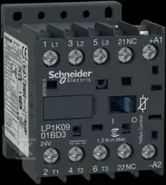 „Schneider Electric“ miniatiūrinis galios kontaktorius I=9 A [AC-3] - pagalbinis kontaktas 1NC - ritės įtampa 24 V DC LP1K0901BD3