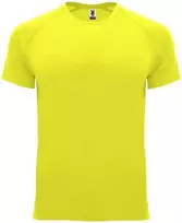 Roly Techniniai trumpų rankovių reglano marškinėliai BAHRAIN Fluoro geltona