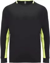 Roly Unisex vartininko marškinėliai PORTO Juoda/fluoro geltona