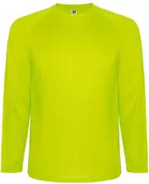 Roly Techniniai ilgomis rankovėmis marškinėliai su reglano raštu MONTECARLO L/S Fluoro geltona