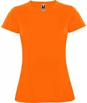 Roly Priglundantys trumpų rankovių techniniai marškinėliai MONTECARLO WOMAN Fluoro oranžinė