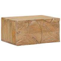 Rankų darbo naktinė spintelė Teak medžio rudas 40 x 30 x 20 cm