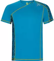 Roly Techniniai marškinėliai reglano rankovėmis ir sublimaciniais įsiuvais SOCHI Spaudos tiržas turquoise