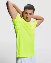 Roly Trumpų rankovių techniniai marškinėliai su apvalia apykakle CAMIMERA Fluoro geltona