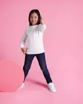 Roly Ilgomis rankovėmis marškiniai su 4 sluoksnių apykakle POINTER CHILD Balta