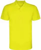 Roly Trumpų rankovių techniniai polo marškinėliai MONZHA Fluoro geltona