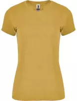 Roly Aptempti trumpos rankovės marškinėliai iš viržių audinio FOX WOMAN Heather mustard