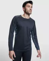 Roly Ilgomis rankovėmis madingi reglano marškiniai SHANGHAI L/S Juoda / tamsus švinas