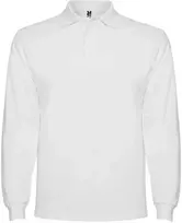 Roly Ilgarankoviai polo marškiniai su briaunuota apykakle ESTRELLA L/S Balta