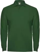 Roly Ilgarankoviai polo marškiniai su briaunuota apykakle ESTRELLA L/S Butelis žalias