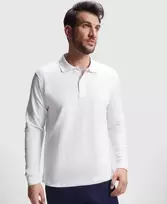 Roly Ilgomis rankovėmis polo marškinėliai ROVER L/S Balta