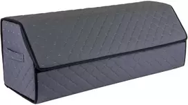 Bagažinės daiktadėžė EVAtech ECO XL 30x30x80 cm - pilka / juodi kraštai / pilkos siūlės / raudonas vidus