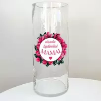 Stiklinė vaza "Mamytei"
