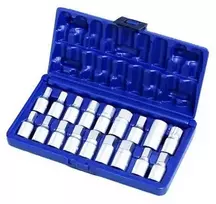 Sukimo galvučių komplektas Ellient Tools AT1236A; 3/8''; 18 vnt.