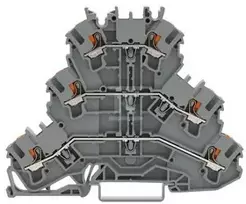 Wago 3 aukštų jungtis K/K/K, 2,5MM2 2202-3201 SZ