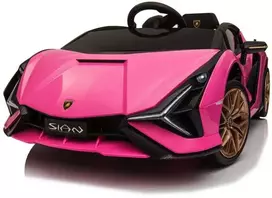 Toycars Elektrinis automobilis vaikams, Lamborghini Sian, 108x62x40 cm, Rožinė