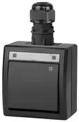 Elektro Plast Nasielsk 5006-67 AQUANT 2K paviršinio montavimo kryžminė jungtis IP65 antracito spalvos 5006-67