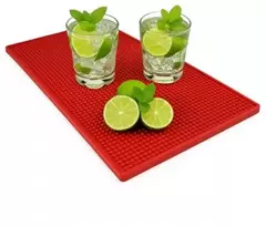 Winder Home Indų džiovyklė barui ir virtuvei – neslystanti XXL 45×30 cm, raudona indų džiovinimo kilimėlis