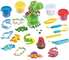 PLAYGO DOUGH dantų gydytojo rinkinys su dinozauru, 8433