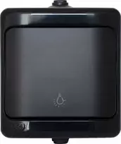 Kos Elektro System KOS BRYZA šviesos mygtukas IP54 10AX 250V juodas 180903
