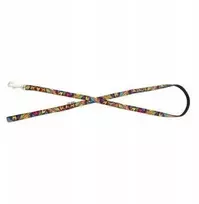 Collar Antkaklis šuniui su pavadėliu, juodas, Picasso raštas, polipropileno juosta, 20mm/120cm