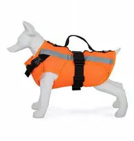 Lalazoo Šuns gelbėjimosi liemenė, M, 40-54 cm, 39-47 cm, 35 cm, oranžinė, iš Oksfordo medžiagos