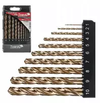 Grąžtas Tvardy Kobalto grąžtų metalui rinkinys HSS M35 10 vnt. 1-10 mm (10/40)