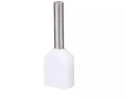 Ergom E08KH-02020104001 Izoliuota kabelio antgalis HI 2x0.5/8 DIN baltas E08KH-02020104001 /100 vnt./