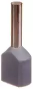 Ergom E08KH-02020104201 Izoliuota kabelio antgalis HI 2X0.75/8 DIN E08KH-02020104201 /100 vnt./