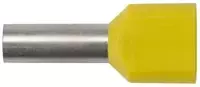 Ergom E08KH-02020102401 Izoliuota kabelio antgalis HI 2X6/14 DIN geltonas E08KH-02020102401 /100 vnt./