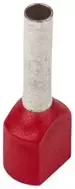 Ergom E08KH-02020105001 Izoliuota kabelio antgalis HI 2x1/10 DIN raudonas E08KH-02020105001 /100 vnt./