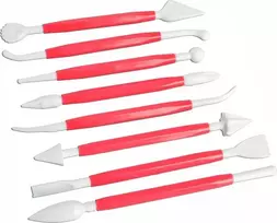 Orion Tortų dekoravimo įrankiai 8 vnt. Plastikiniai, saugūs, įvairių spalvų