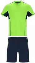 Roly Unisex sportinis komplektas iš trijų audinių derinio BOCA Fluoro žalia / tamsi mėlyna