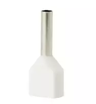 Elektro Plast 74,98 Izoliuota kabelio antgalio mova HI 2x1.0/10-bi, balta (100 vnt.) Al/Cu