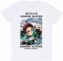 Marškinėliai su trumpomis rankovėmis Demon Slayer Whirlpool Balta Abiejų lyčių