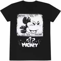 Uniseksiniai marškinėliai su trumpomis rankovėmis Mickey Mouse Poster Style Juoda