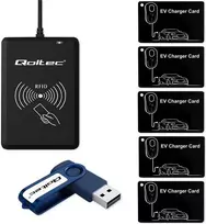 Qoltec System hotelowy EV | programator kart EV + oprogramowanie + 5 kart EV