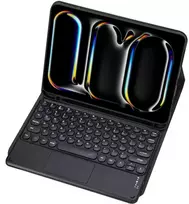 Strado „iPad Pro 13 Gen5“ „Bluetooth“ klaviatūros dėklas su jutikliniu skydeliu (juodas)