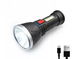 Rankinis žibintuvėlis LTC 1 LED XPE+COB 3W 500lm, 2400mAh baterija, IP65, USB-C